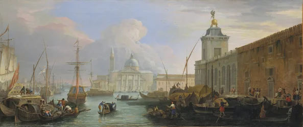 Het Bacino, Venetië, met de Dogana en een Veraf Gezicht op het Isola di San Giorgio