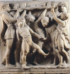 Kinderen en cherubijnen dansend, zingend en spelend (detail)