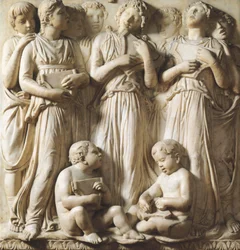 Detail van Cantoria (koorgalerij) in de Kathedraal van Santa Maria del Fiore, Florence