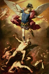 Aartsengel Michaël werpt de opstandige engel neer, ca. 1660-65