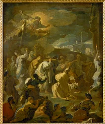 David brengt de Ark naar Jeruzalem (schilderij op doek)