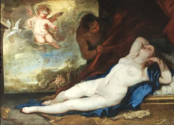 Slapende Venus, Amor en sater, ca. 1670