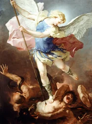 Sint-Michiel verslaat demon, door Luca Giordano (1634-1705)