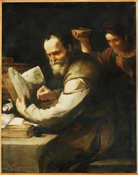 Xanthippe giet water in Socrates
