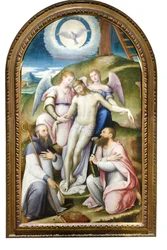 Cristo morto sorretto dagli angeli fra san Bartolomeo e l