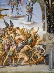 Verdoemden in de hel, uit de frescocyclus van het Laatste Oordeel