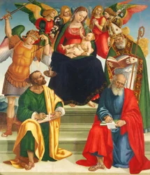 Madonna en Kind met Heiligen en Engelen
