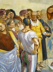 Preek en daden van de Antichrist uit de Laatste Oordeel-cyclus (detail)