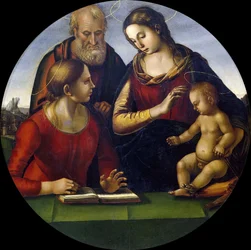 De Heilige Familie met een heilige