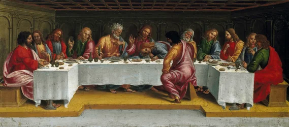 Het Laatste Avondmaal. Rouw over de Dode Christus, Predella paneel, 1502