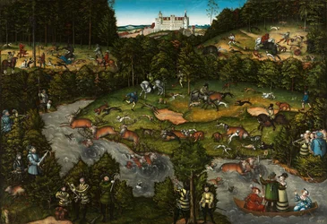 Jacht bij Kasteel Hartenfels, 1540