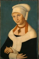 Portret van de hertogin Barbara van Saksen, 1478-1534 (vrouw van George de Baardige)