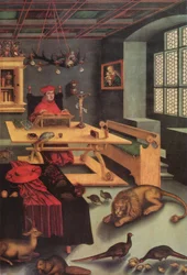 Kardinaal Albrecht van Brandenburg als de heilige Hiëronymus