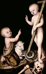 Christus en Johannes de Doper als kinderen, ca. 1535