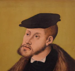 Duits: Bildnis Kaiser Karls V. Portret van keizer Karel V