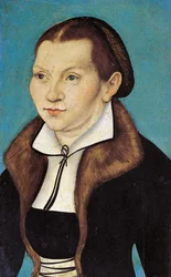 Portret van Katharina Luther, geboren Katharina von Bora 1499-1552, 1529