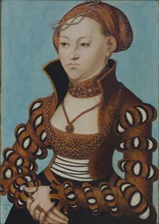 Portret van prinses Maria van Saksen met bruidskroon