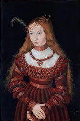 Portret van prinses Sibylle van Kleef
