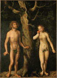 Adam en Eva (schilderij op hout)