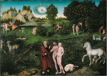 Paradijs (schilderij op lindehout)