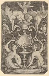 Paneel van ornament met twee sirenen, 1528