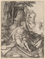 Sint Christoffel aan de Oever van een Rivier