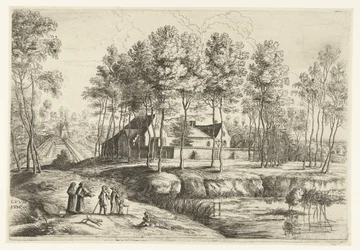 Gezicht op het kapucijnenklooster te Tervueren