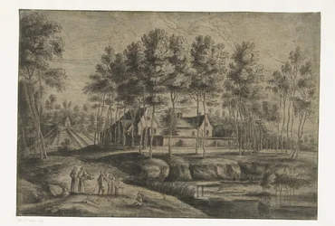 Gezicht op het kapucijnenklooster te Tervuren