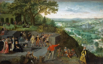 Keizer Rudolf II tijdens een drinkkuur
