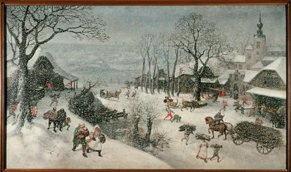 Winter (februari) (olieverf op doek)