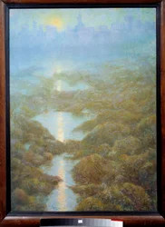 “Mijn moeder zag op een avond de stad Ys (Is)” Landschap van mist en rivier