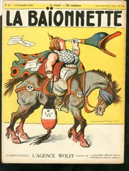 Omslag van "La Baionnette", Satirisch in kleuren