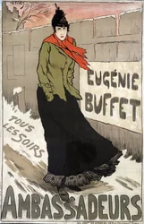 Eugenie Buffet (1866-1934), Franse populaire zangeres elke avond bij de Ambassadeur