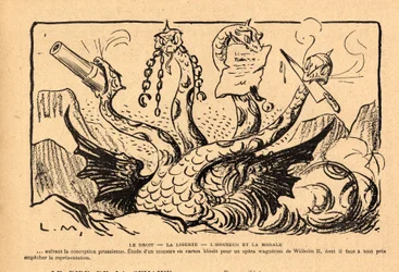 De rode lach, satire in zwart-wit