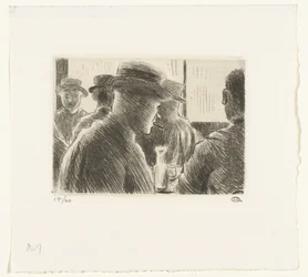 Mannen in een café