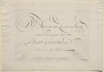 De rivier IJ en zeegezichten, 1701