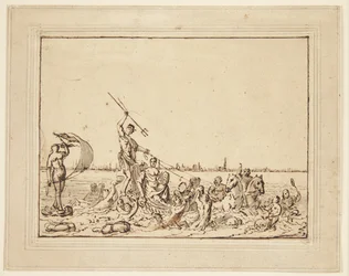 Allegorie over Amsterdam als zeehaven