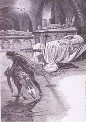Schone Julia die bij de engelen blijft, illustratie uit Romeo en Julia