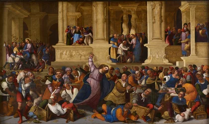 Christus verdrijft de geldwisselaars uit de tempel