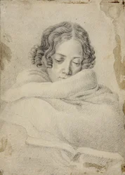 Portret van de schrijver Bettine von Arnim, née Brentano