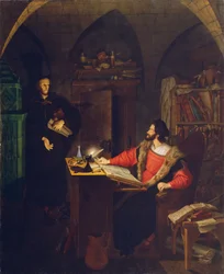 Faust en Mephisto in de studeerkamer