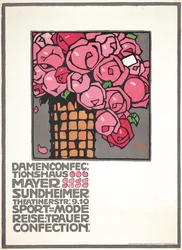 Poster voor de dameswinkel Mayer Sundheimer