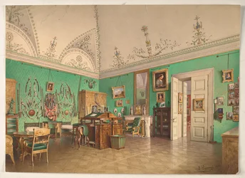 Interieur van de werkkamer van Groothertog Michaël Nikolajevitsj in Sint-Petersburg