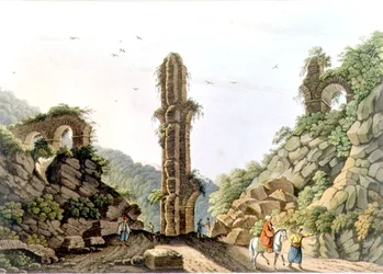 Een oude aquaduct in Samos, plaat 61 uit 