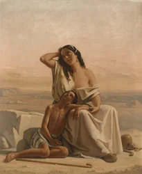 Hagar en Ismael in de woestijn