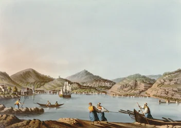 De Westelijke Haven van het Eiland Samos, plaat 60 uit Uitzichten in de Ottomaanse Gebieden, uitgegeven door R. Bowyer, 1810