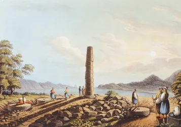 De resten van de Tempel van Hera in Samos