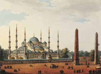 Turkije, Istanboel, Blauwe Moskee of Sultanahmet Camii (Moskee van Sultan Ahmet)