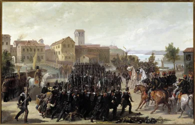 De verovering van de stad Peschiera del Garda door de Piëmontezen, 30 mei 1848