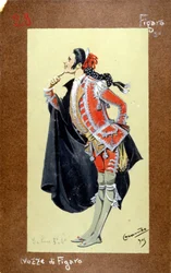 Voorstelling van het personage Figaro, 
